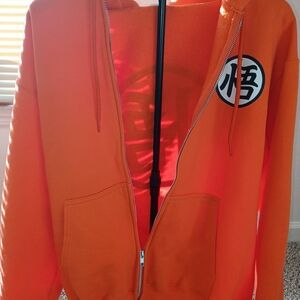 Orange Zip-Up Hoodie